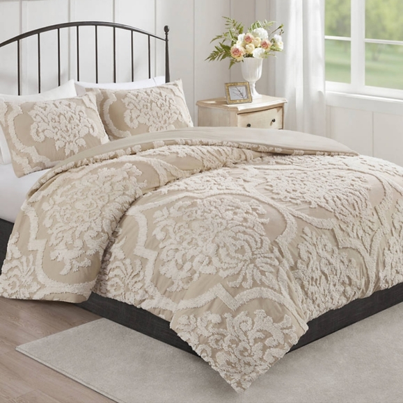 Madison Park Aeriela 3-pc. Damask and Scroll Cotton Comforter Set - Picture 3 of 5